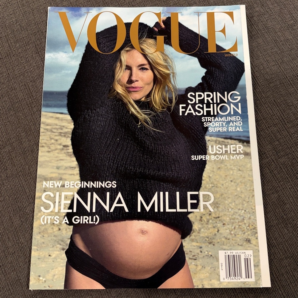 Vogue Black Sweater & Beach Cover with Blonde Model